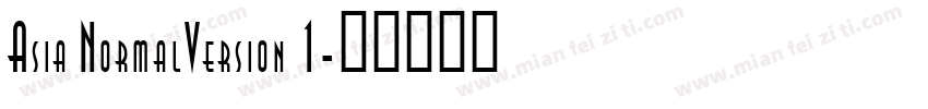 Asia NormalVersion 1字体转换